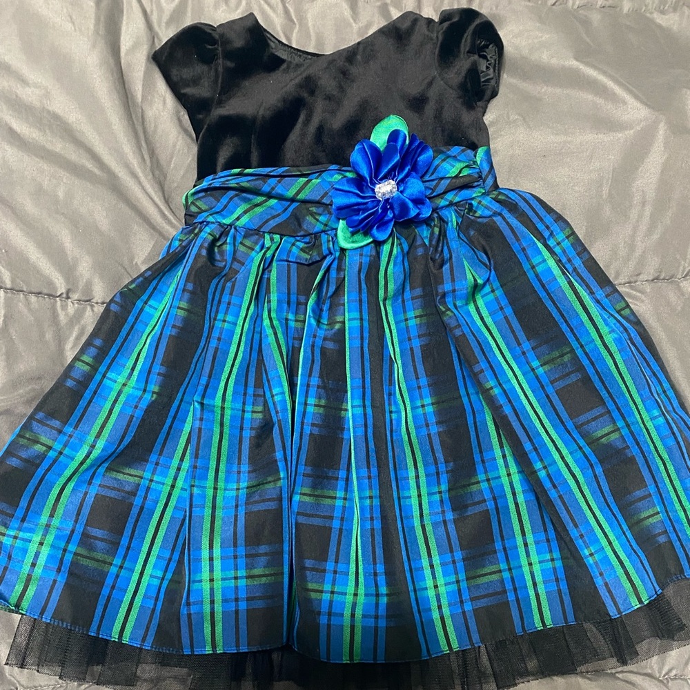 Black and blue little girl dress 4T